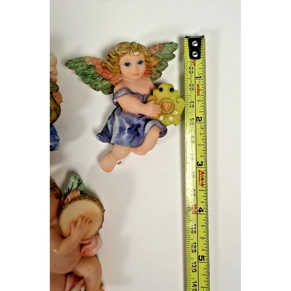 Vintage Baby Angel Cherub Fridge Magnets Lot of 7 READ